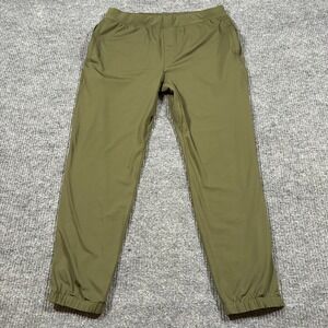 Mondetta Mens Jogger Pants Size L Olive Stretch Athletic Outdoor Zip Ankle